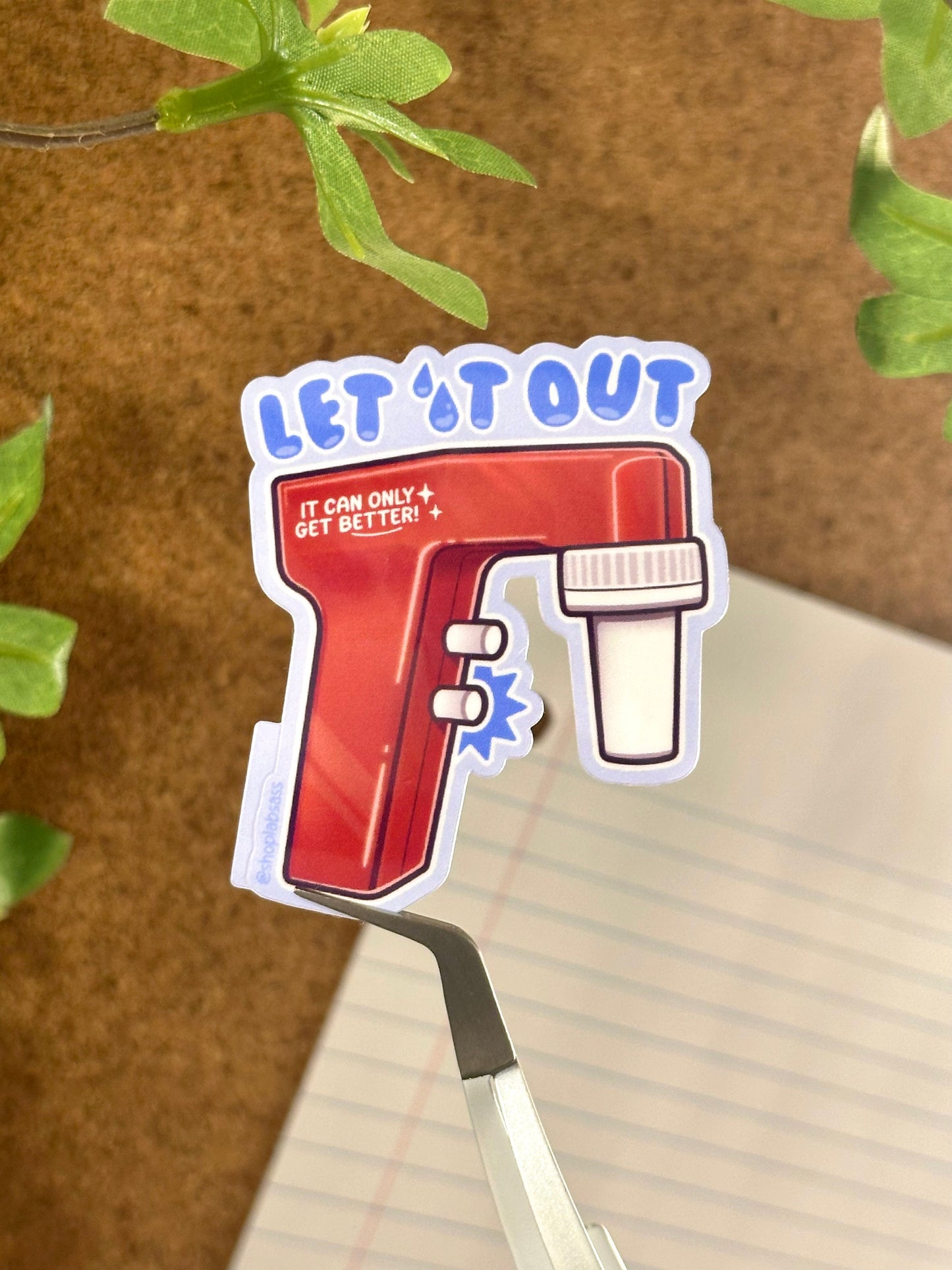 Let It Out Serological Pipette Vinyl Sticker