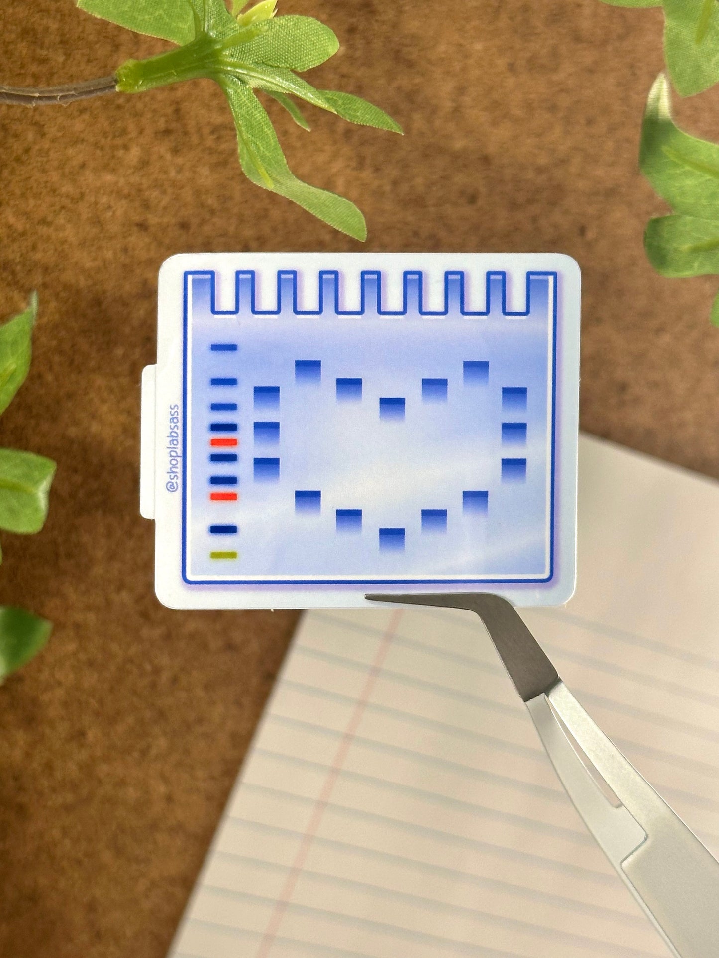 Heart SDS-PAGE Gel Vinyl Sticker