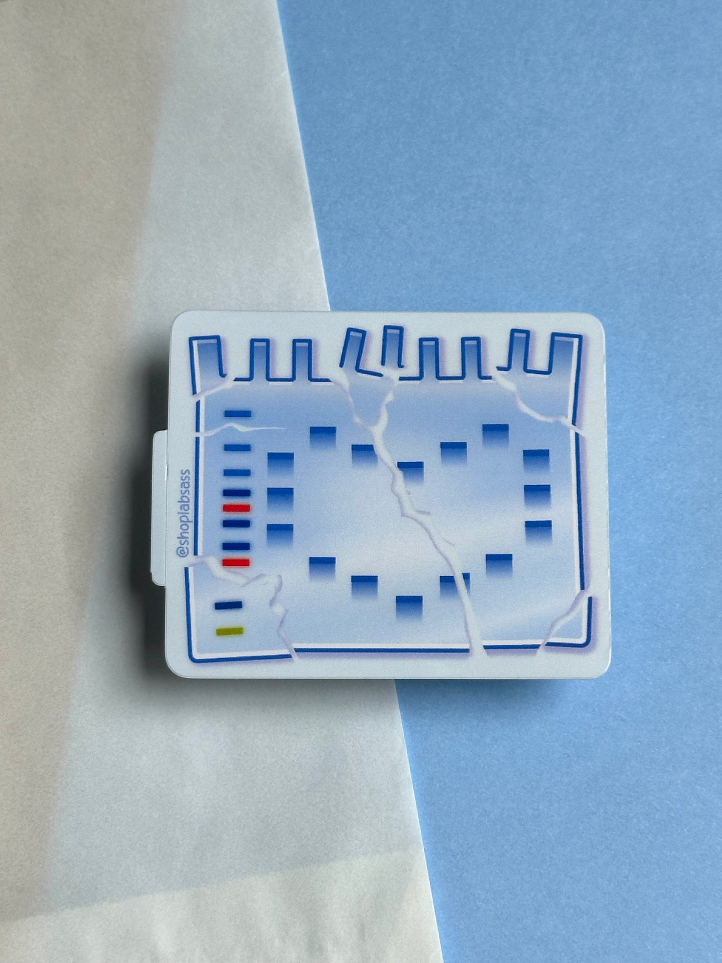 Broken Heart SDS-PAGE Gel Vinyl Sticker
