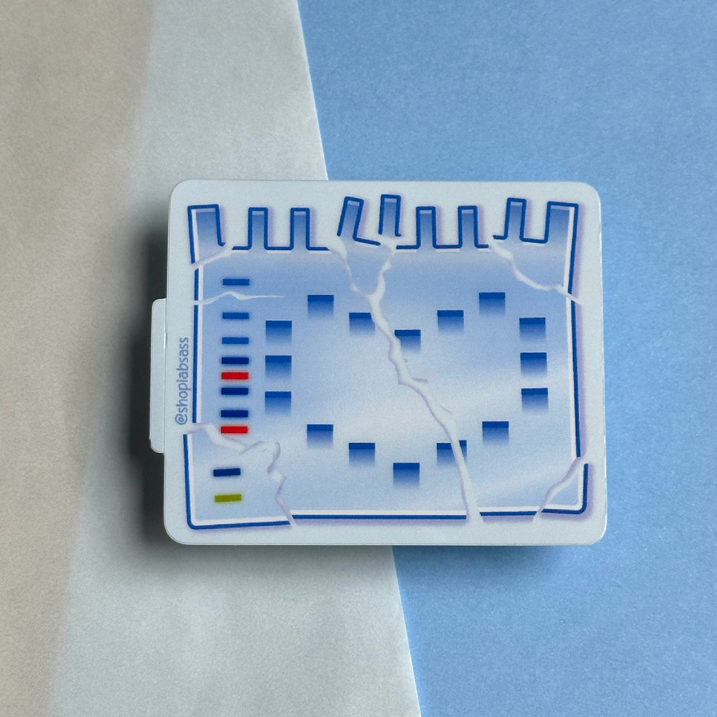 Broken Heart SDS-PAGE Gel Vinyl Sticker